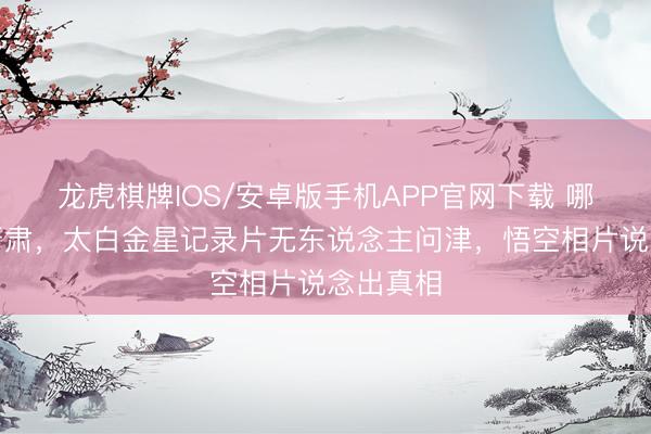 龙虎棋牌IOS/安卓版手机APP官网下载 哪吒拍摄严肃，太白金星记录片无东说念主问津，悟空相片说念出真相